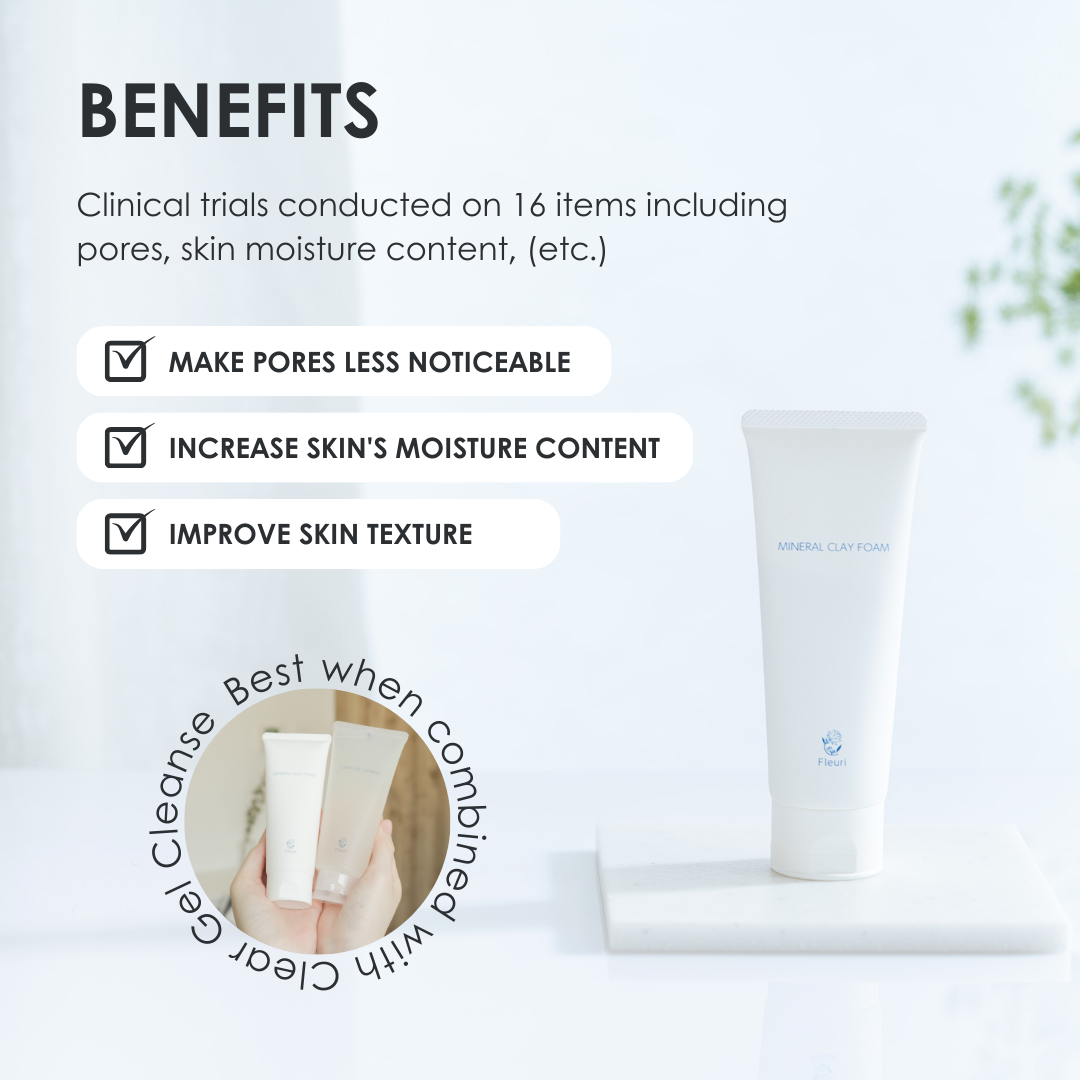 MINERAL CLAY FOAM -Foaming Mineral Cleanser- + FOAMING NET