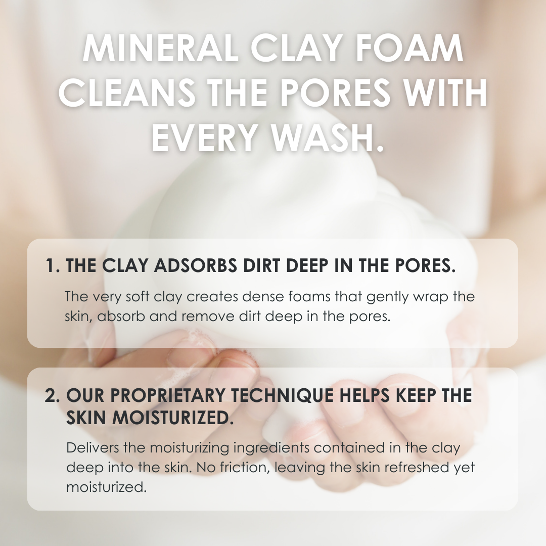 MINERAL CLAY FOAM  -Foaming Mineral Cleanser-
